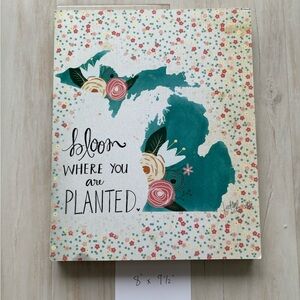 Floral Michigan Art Print